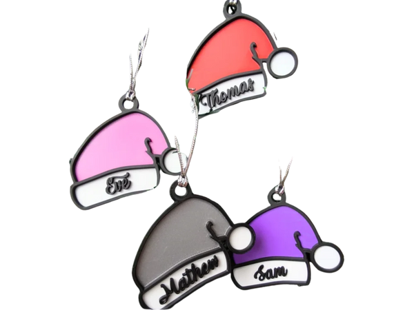 Santa hat Christmas tree ornament