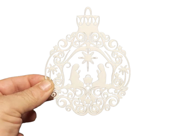 Christmas ball nativity scene