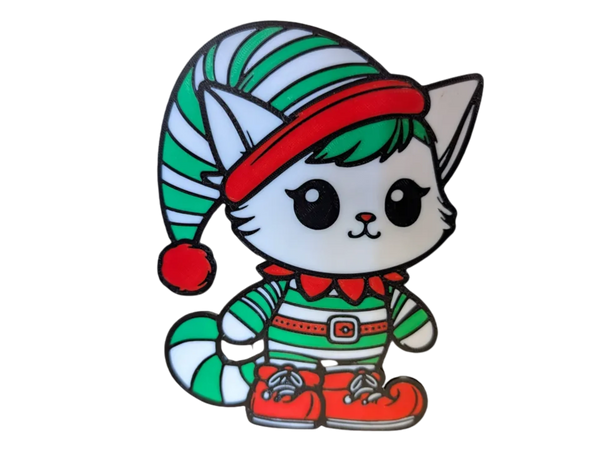 Christmas Elf Cat Decoration