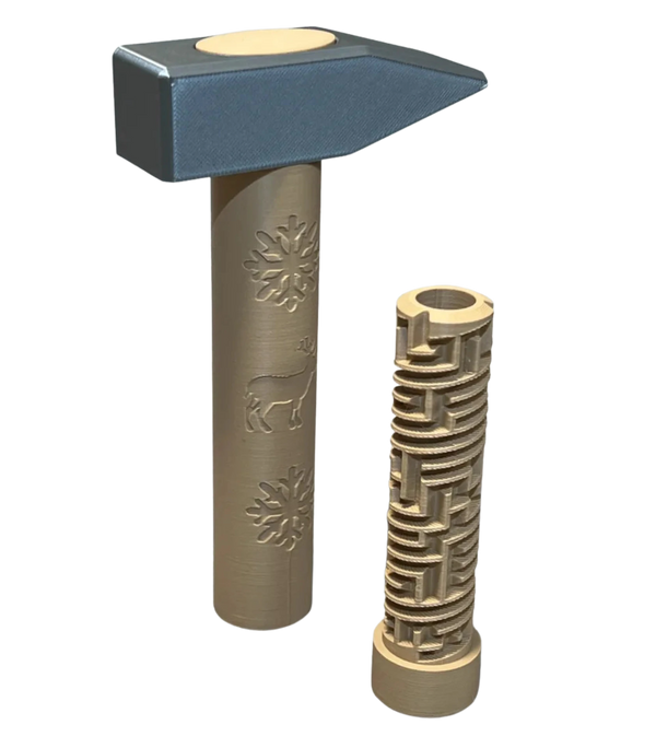 Hammer with a secret maze puzzle in hilt.  Remixed