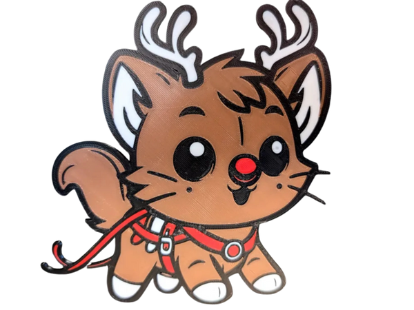 Rudolph The Red Nose Reindeer Cat Decoration
