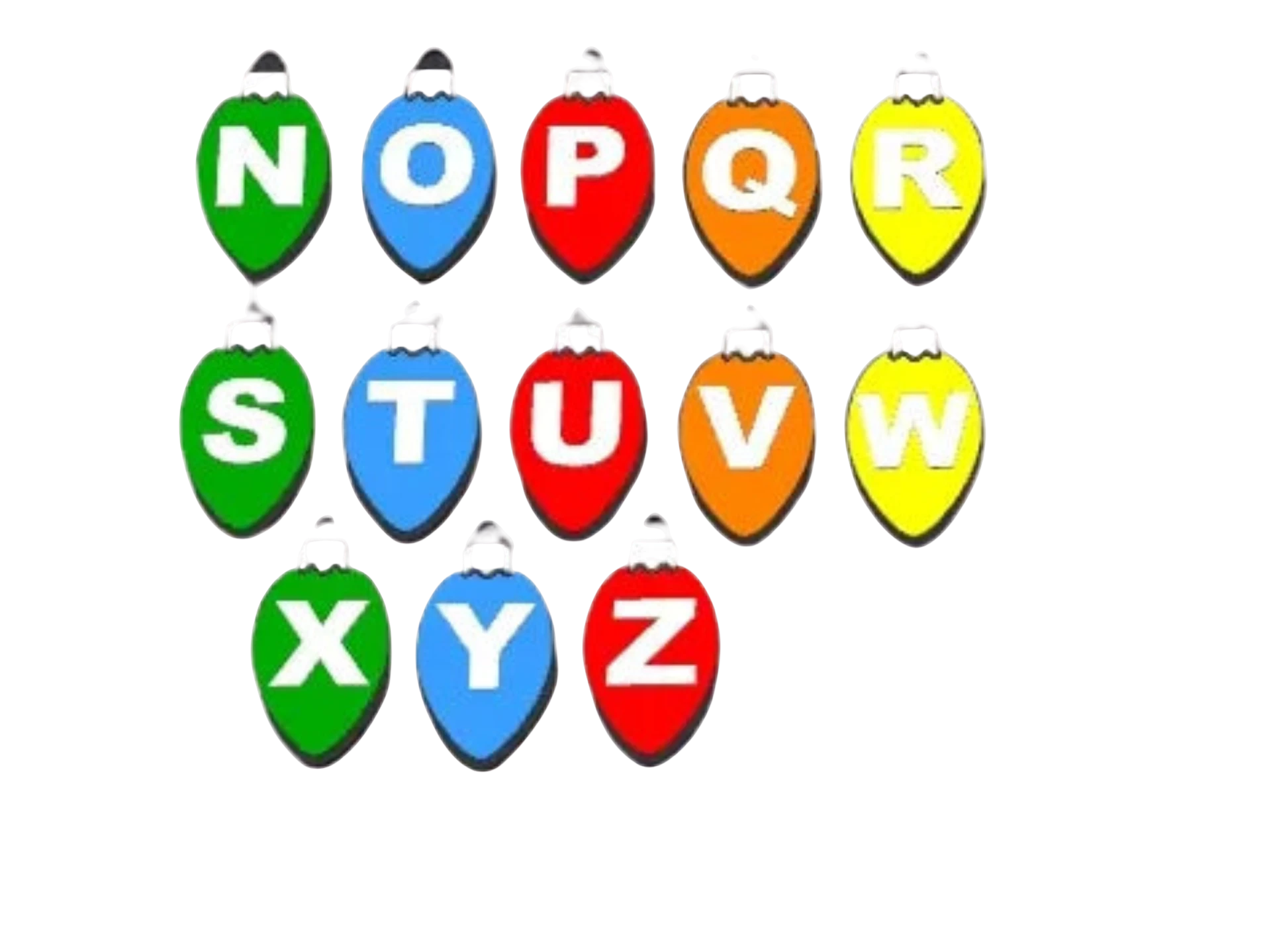 xmas-lights alphabet N-Z-keychainscommercial