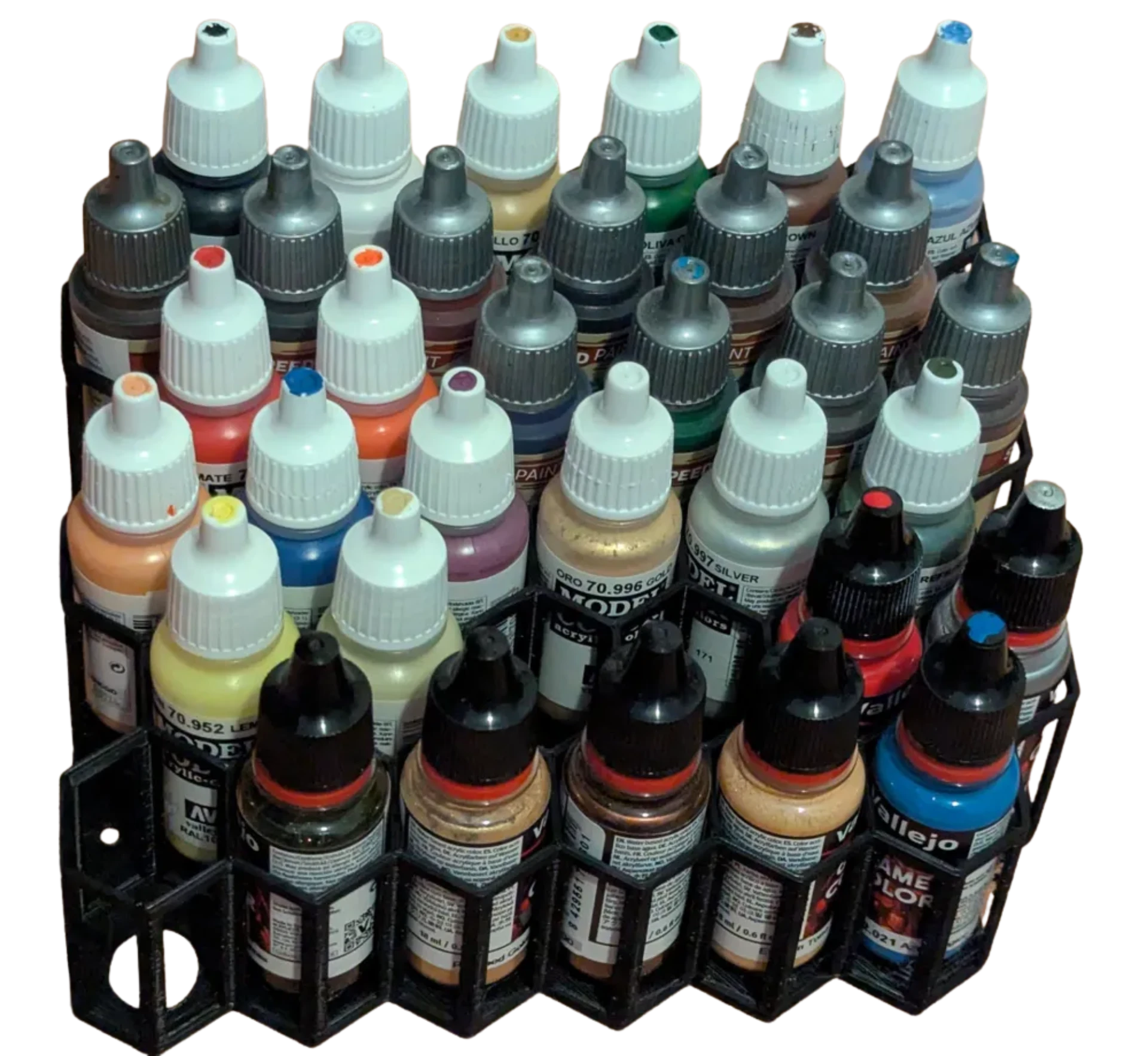 mini paint organizer rack w/ min material usage