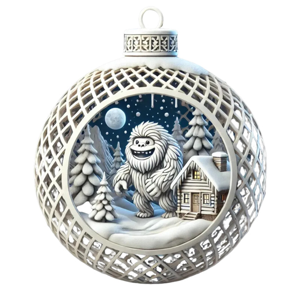 Christmas Yeti Bauble/Ornament