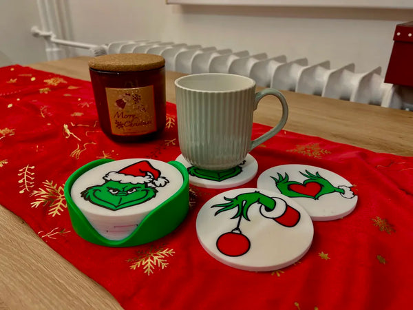 Grinch - Christmas Coaster Set