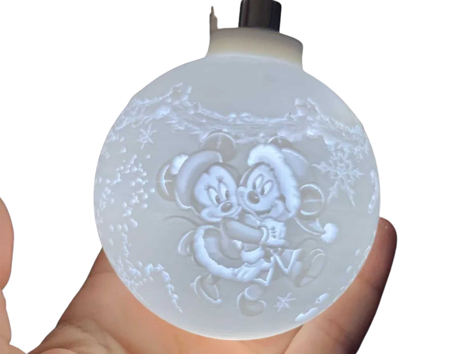Mickey and Minnie Christmas tree ball lithophane
