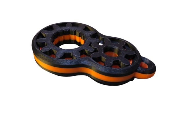 Gear Fidget Keychain  3 colors Remixed