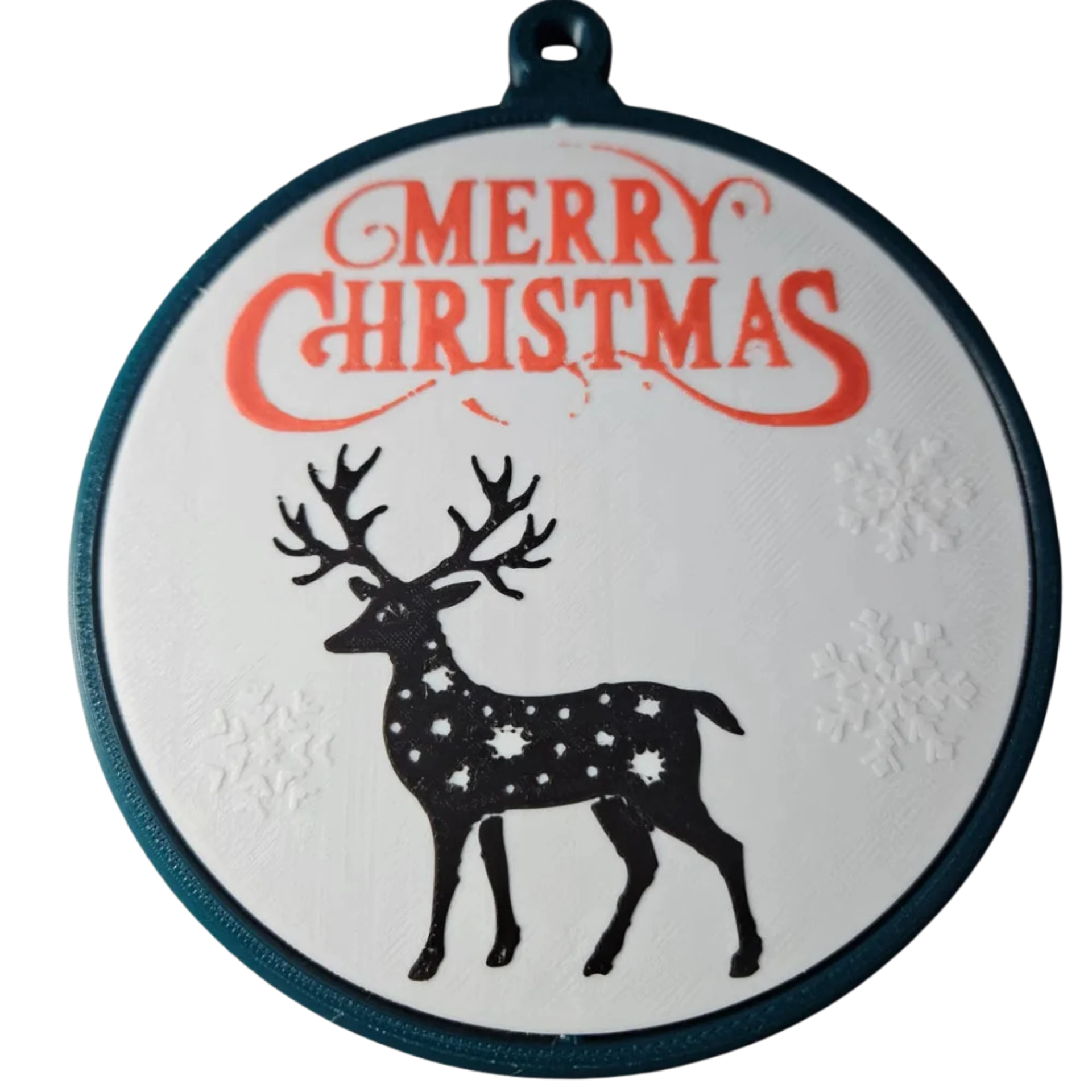 Merry Christmas Reindeer Ornament