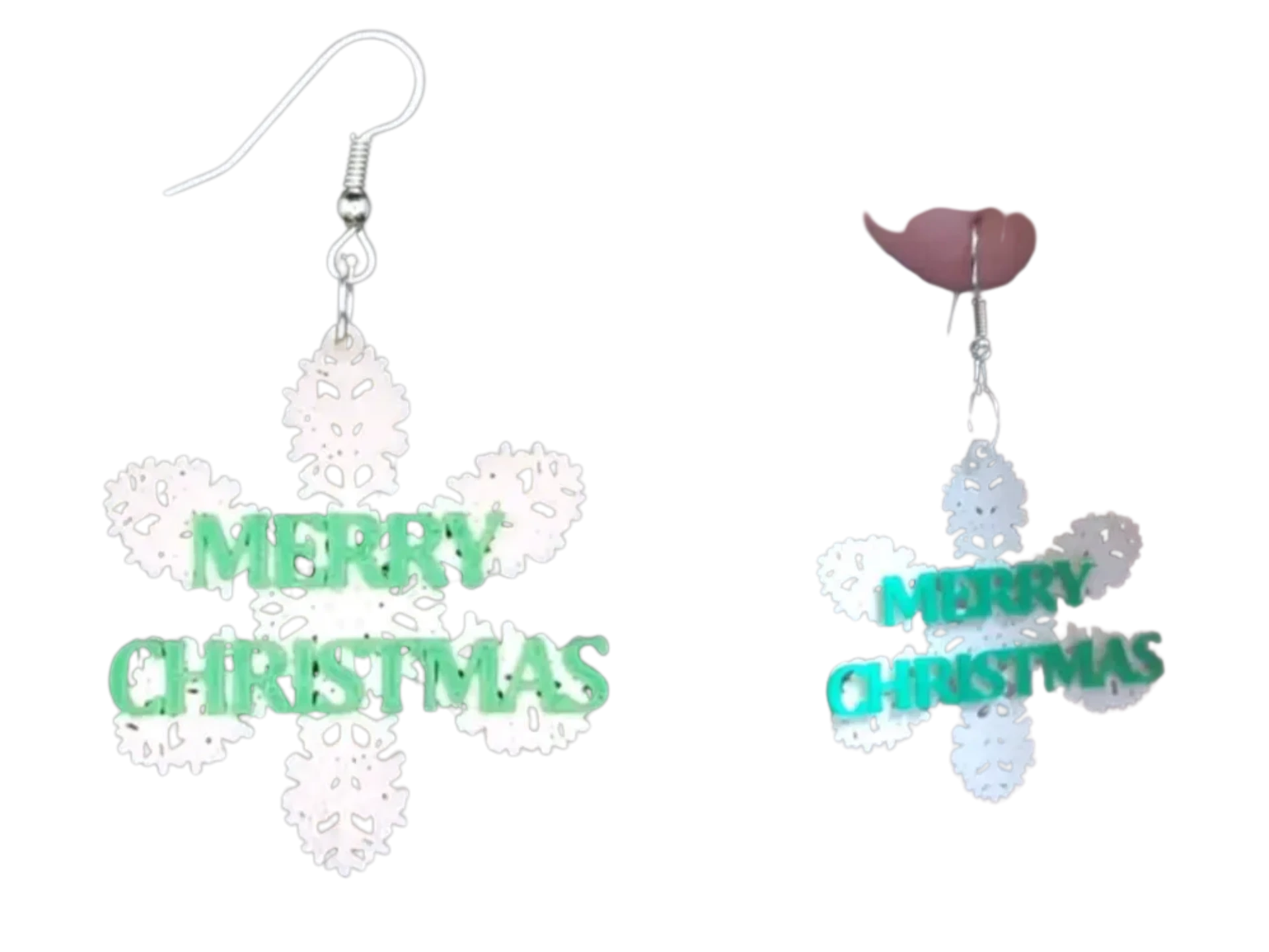 Christmas Snowflake Earrings 30 minute Print
