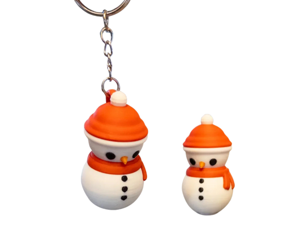 Snowdear cute kawaii snowman christmas keychain