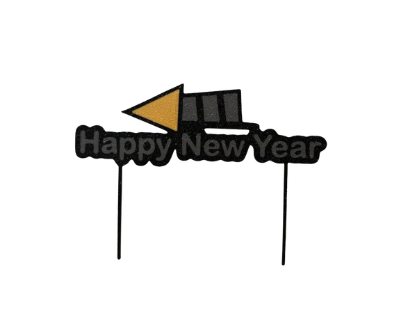 Happy new year cake topper