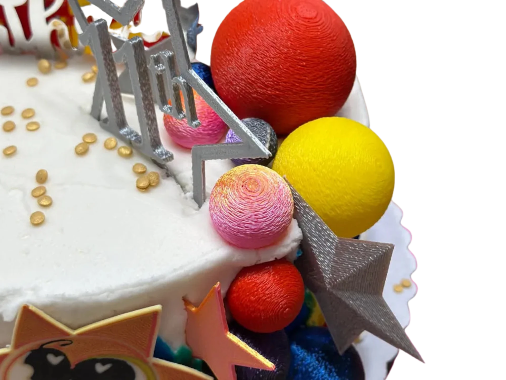 Birthday Cake Topper Balls Children Kids