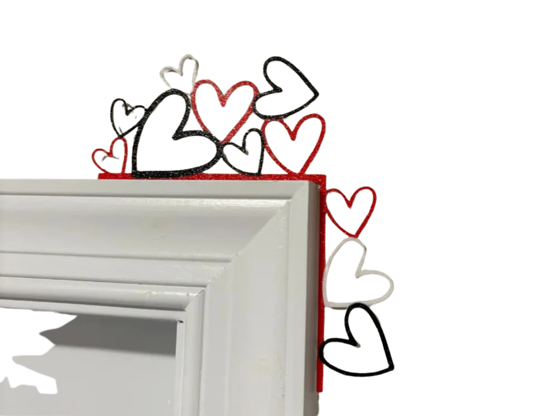 Valentines day heart door corner decoration