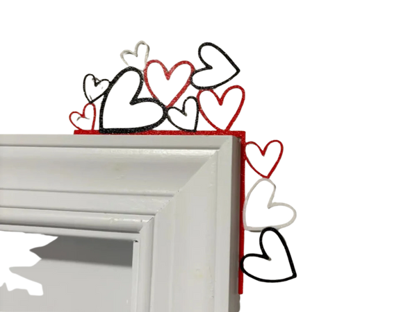 Valentines day heart door corner decoration