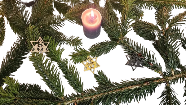 Crib / nativity scene in a star