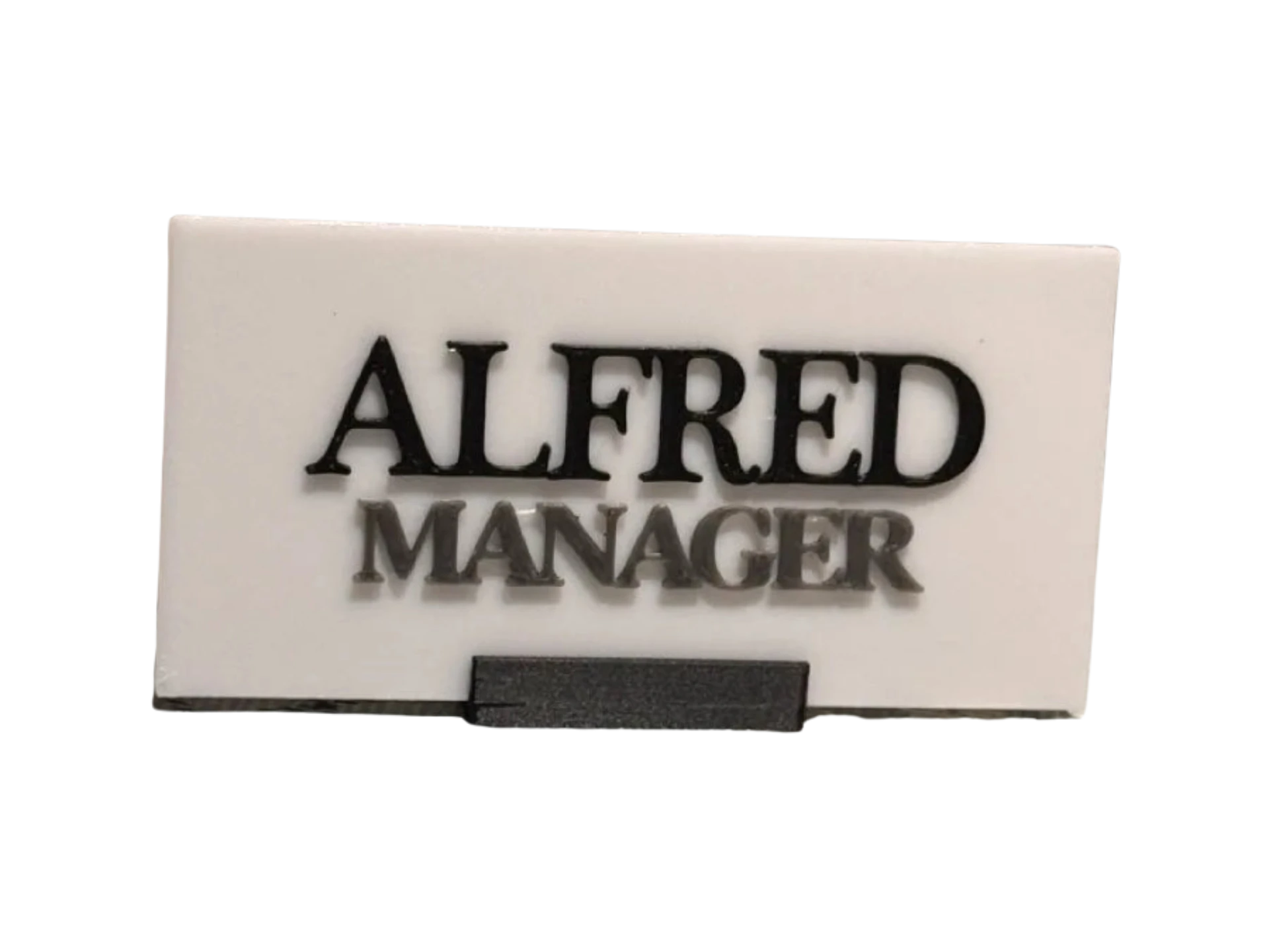 Desk name plate with stand (editable)