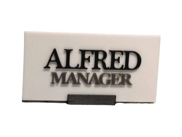 Desk name plate with stand (editable)