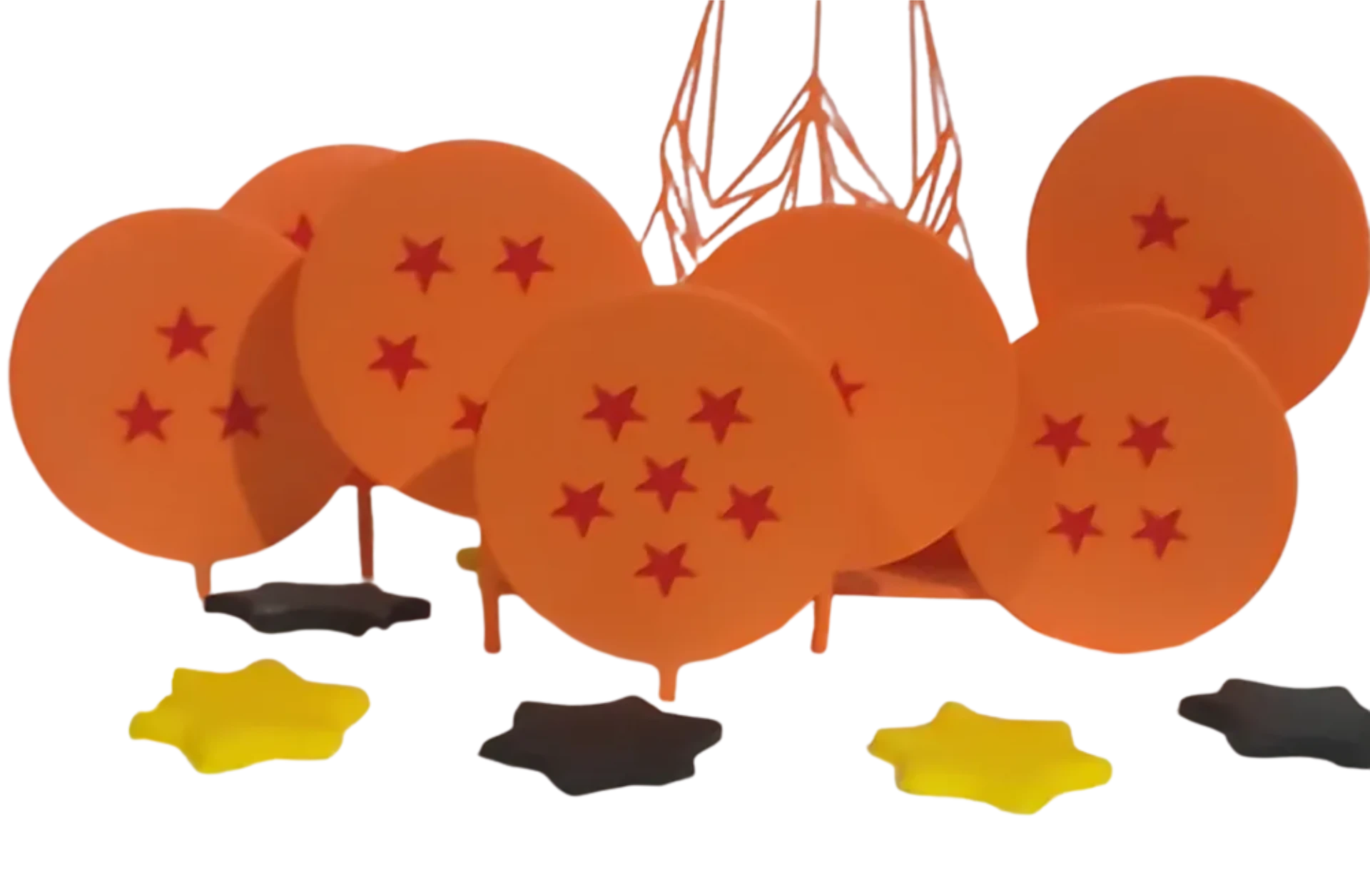 Cake dragon balls toppers