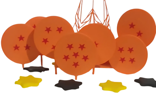 Cake dragon balls toppers