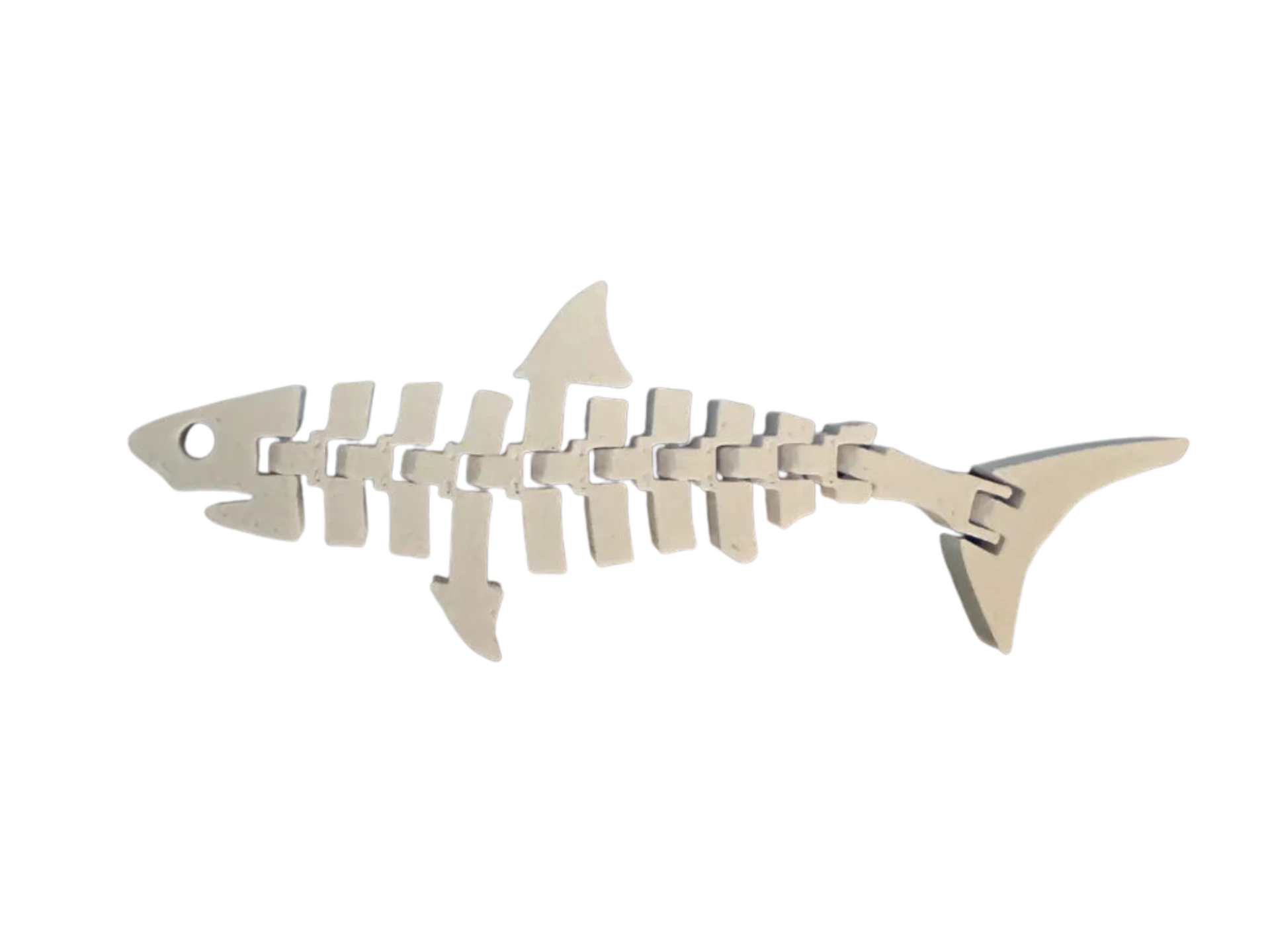 Articulating shark keychain (Quick print)