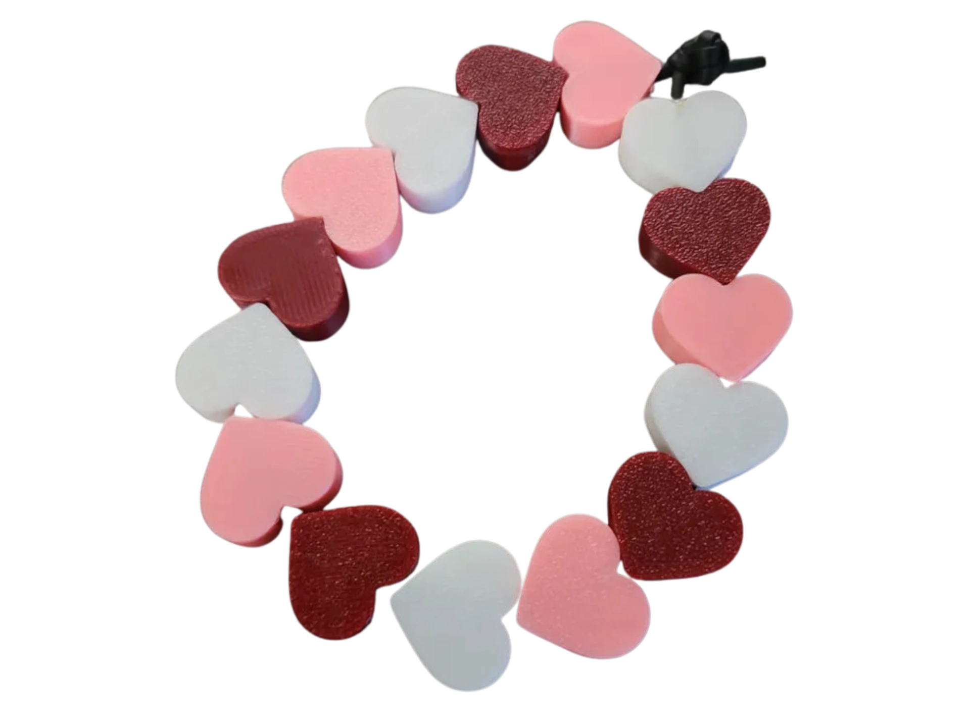 Rounded heart beads