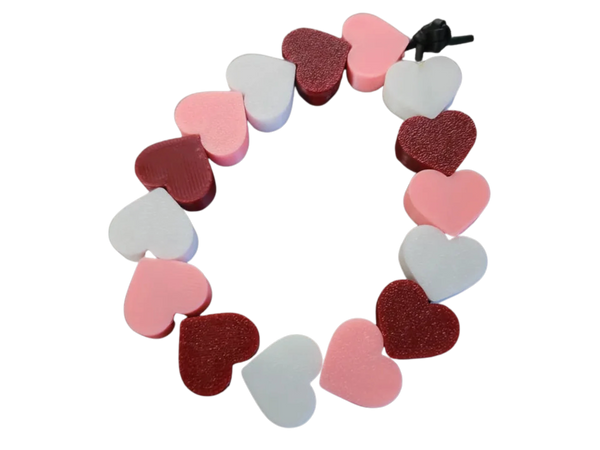 Rounded heart beads