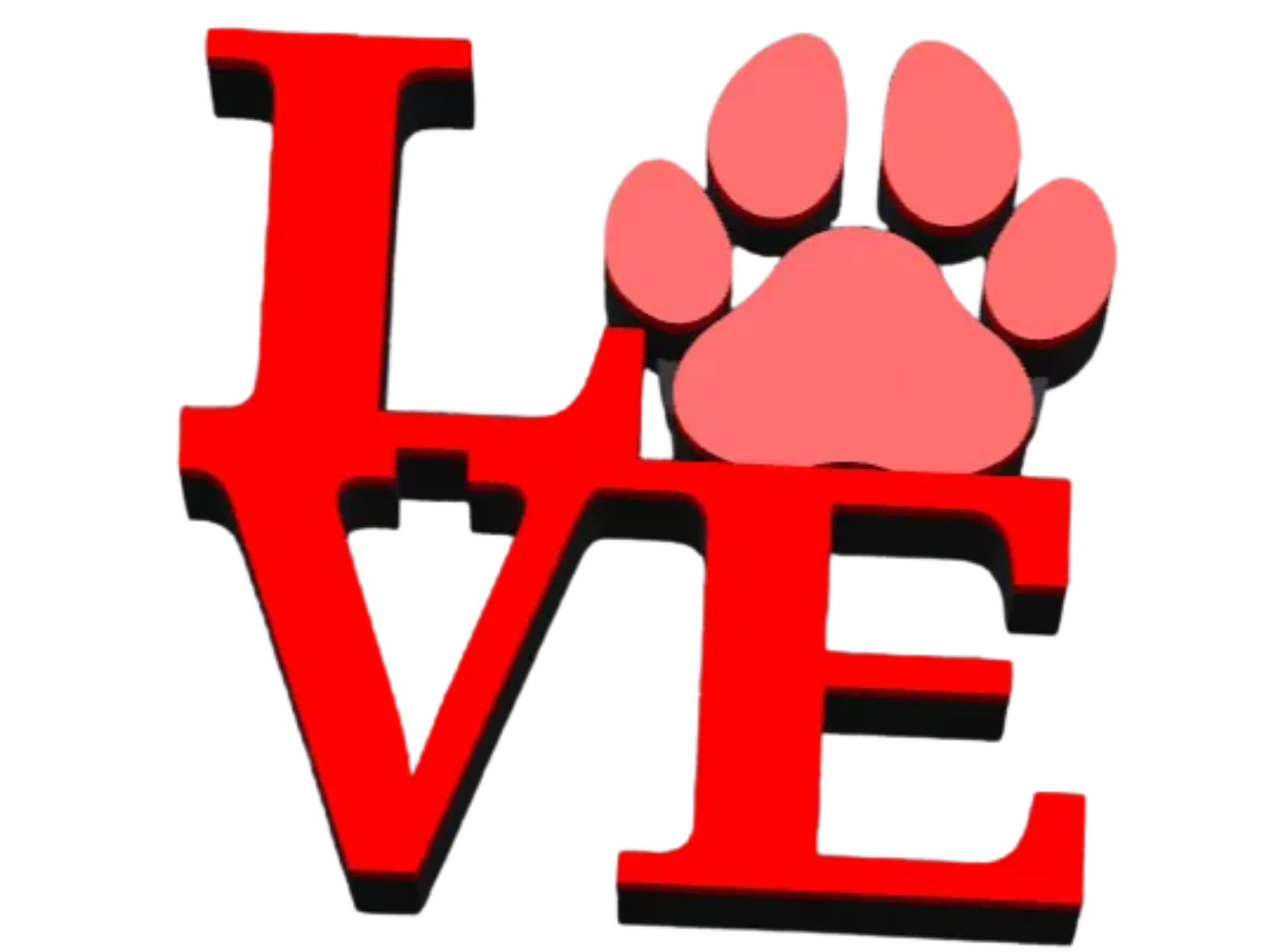 Love Paw Print