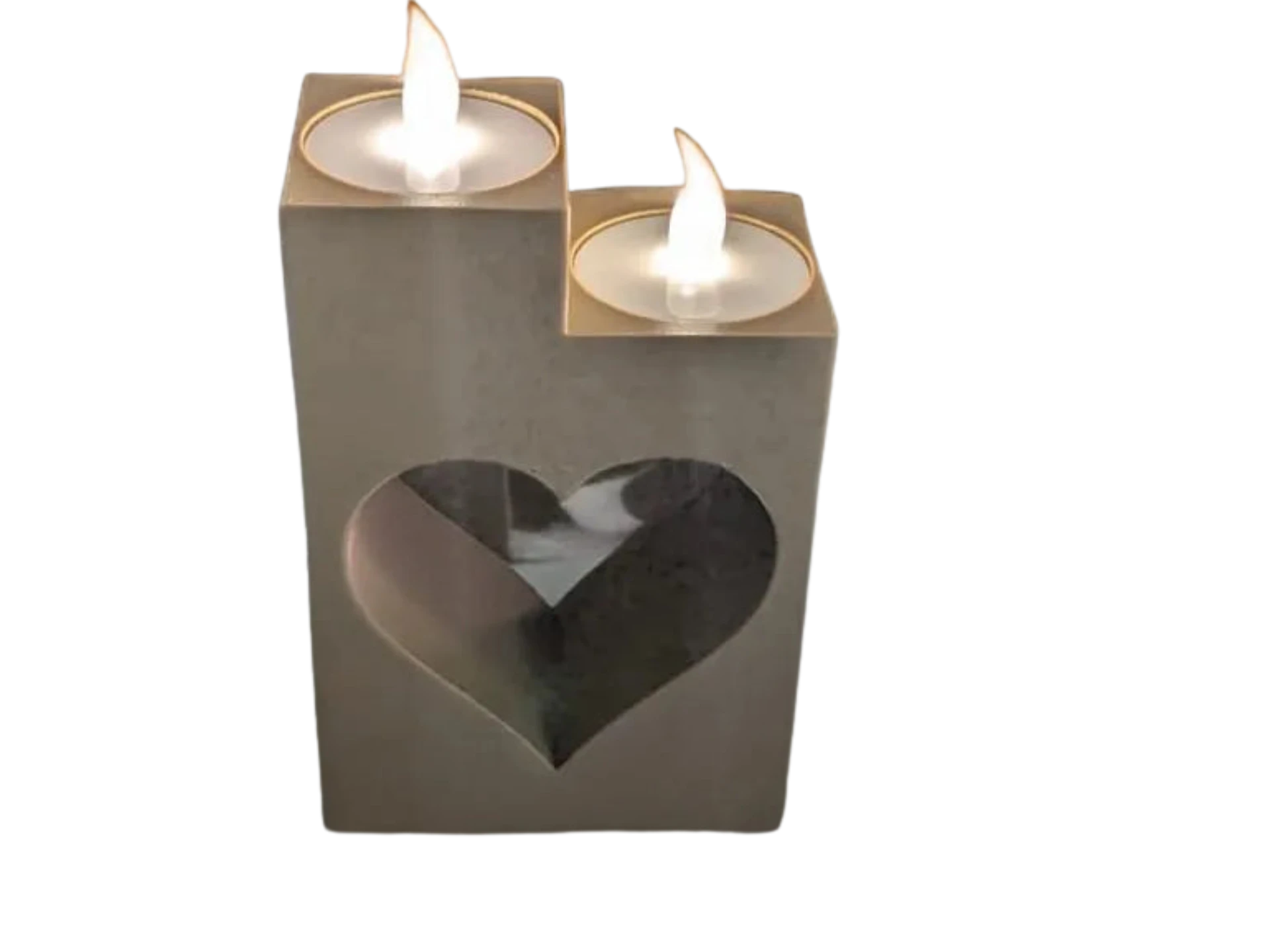 Tea light hearth decor