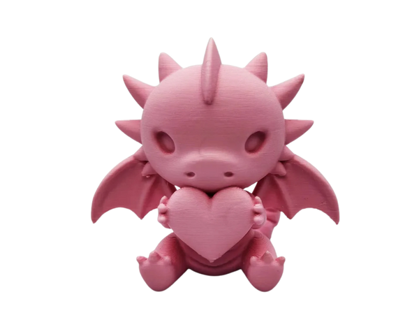 Cute Sitting Dragon with Heart Figure