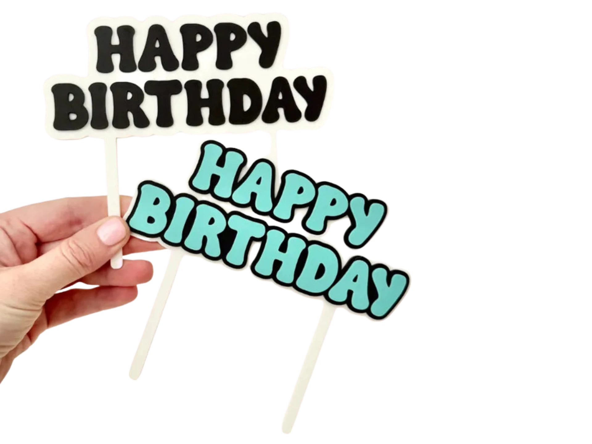 Happy Birthday Cake Topper | Layered Topper
