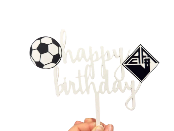 Happy Birthday Football Cake Topper