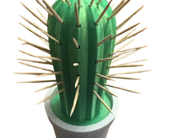 Cactus Toothpick Holder With Pot Remixed