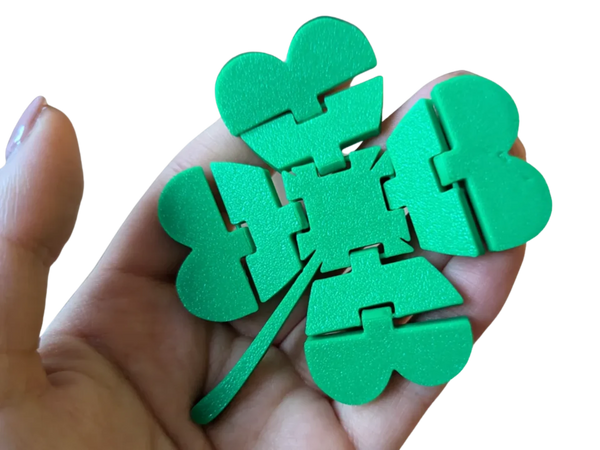 St Patricks Day Lucky 4 Leaf Clover Fidget Toy