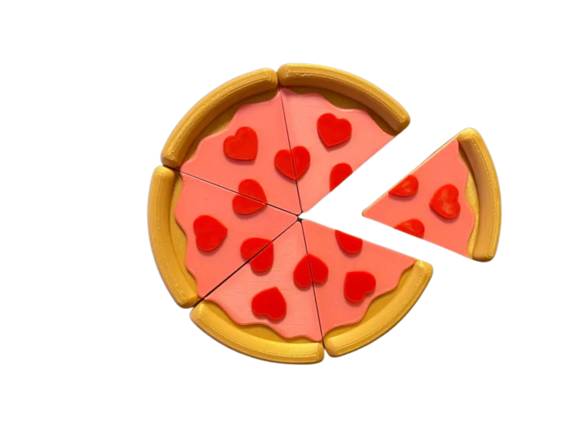 Heart Pizza Fridge Magnet (Valentine's Day)