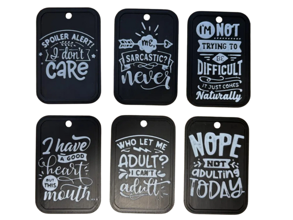 Sarcastic tag Bundle – Set of 6 Signs
