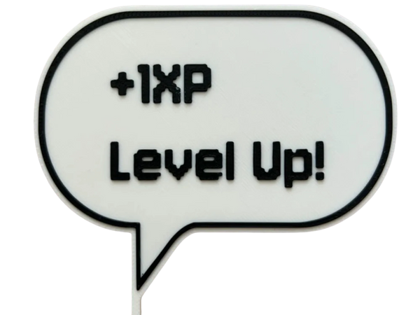 +1XP Level up! - cake topper