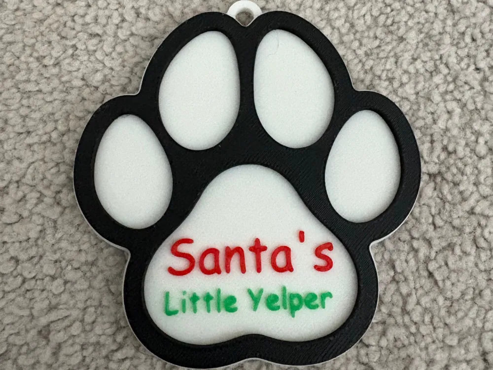 Santa's Little Yelper Ornament