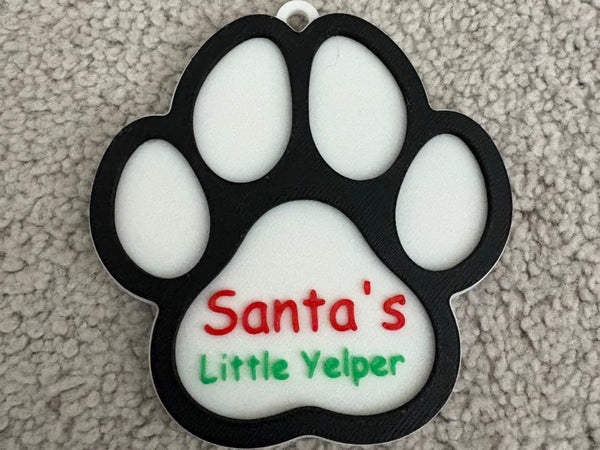 Santa's Little Yelper Ornament