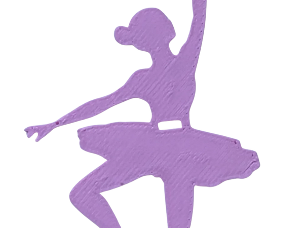 Ballerina cupcake topper with slot to add tutu