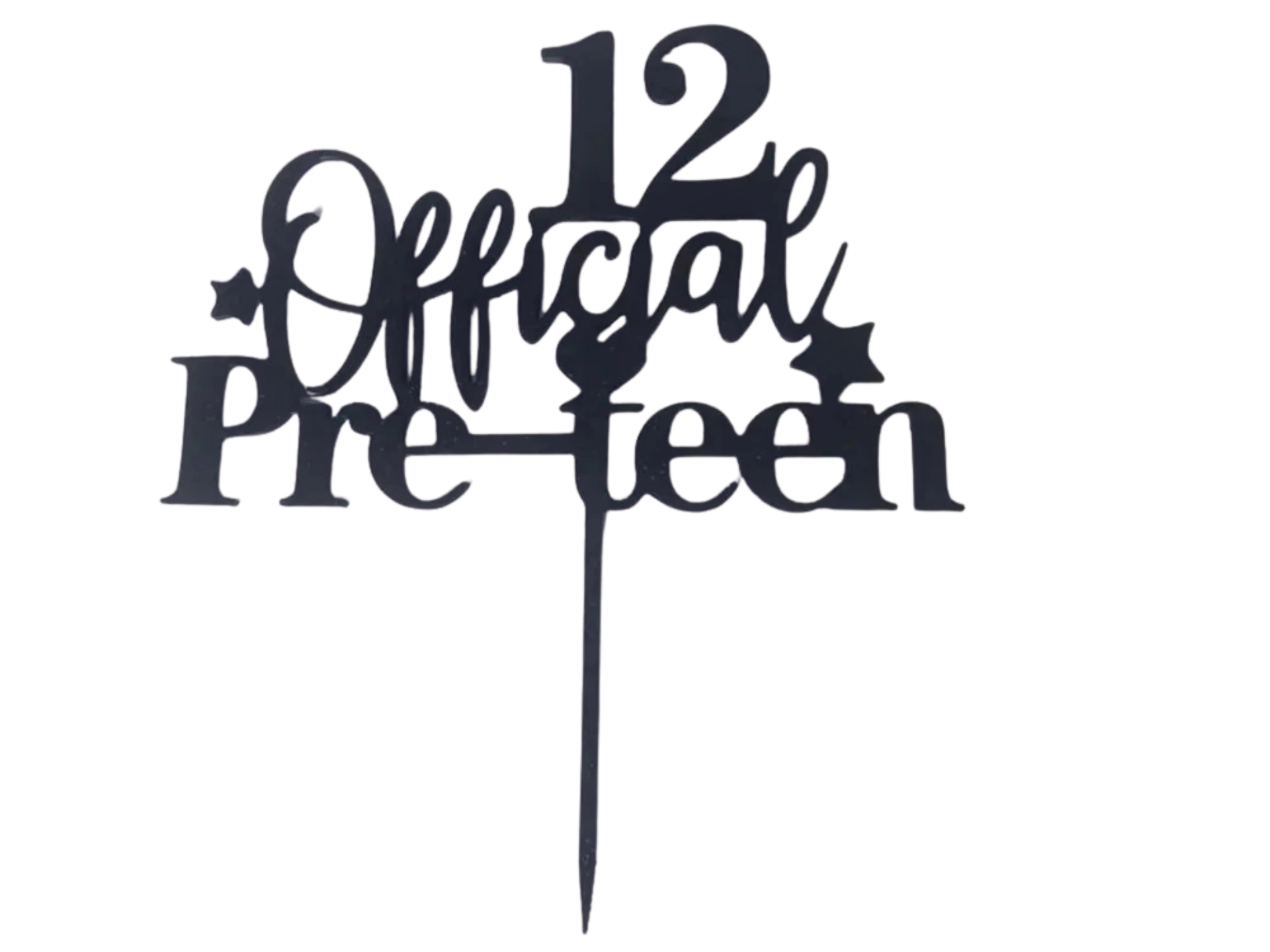 12 Official Pre-Teen cake topper