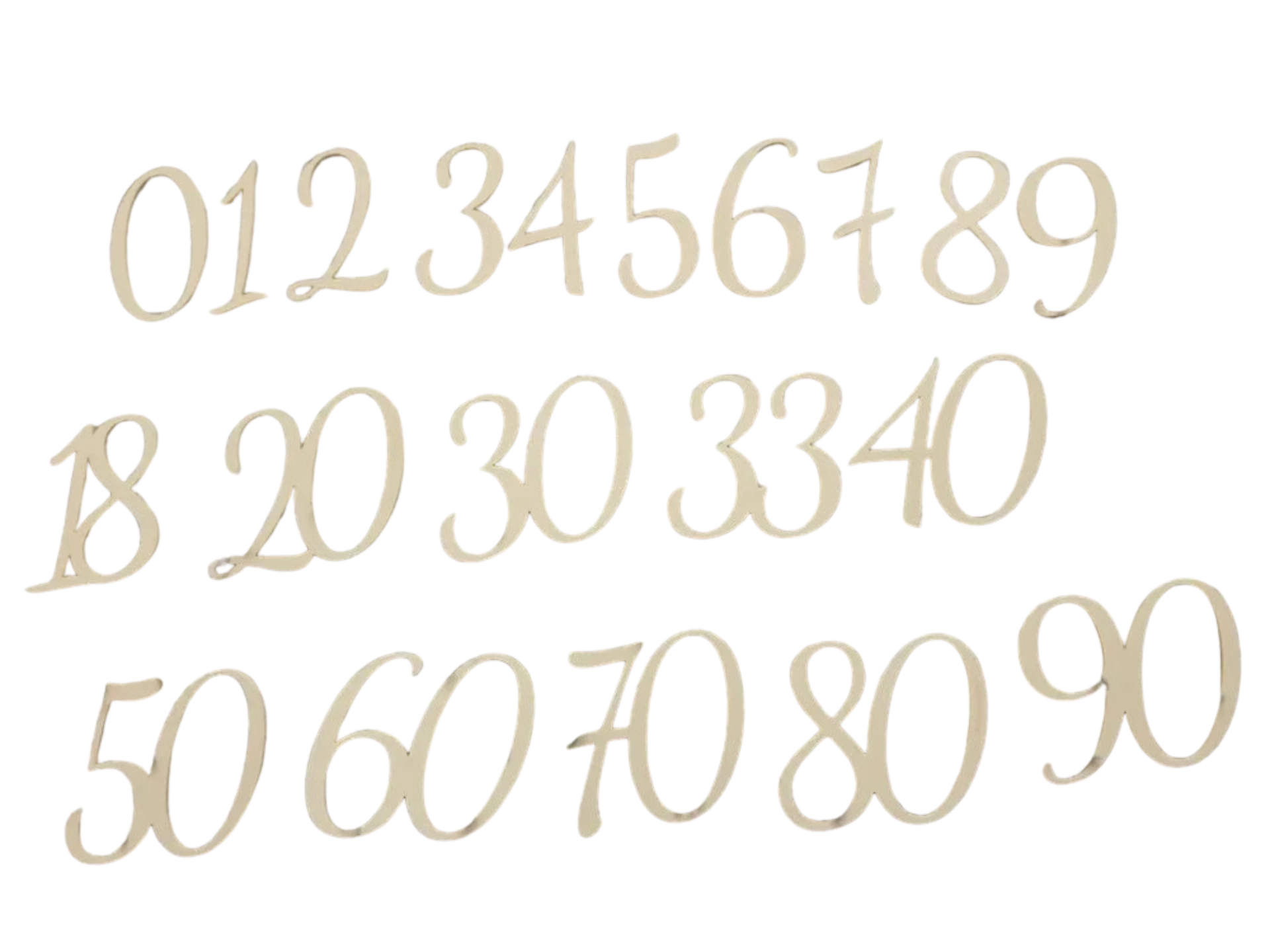 Decorative numbers for toppers - DancingScript