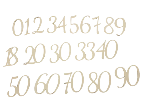 Decorative numbers for toppers - DancingScript