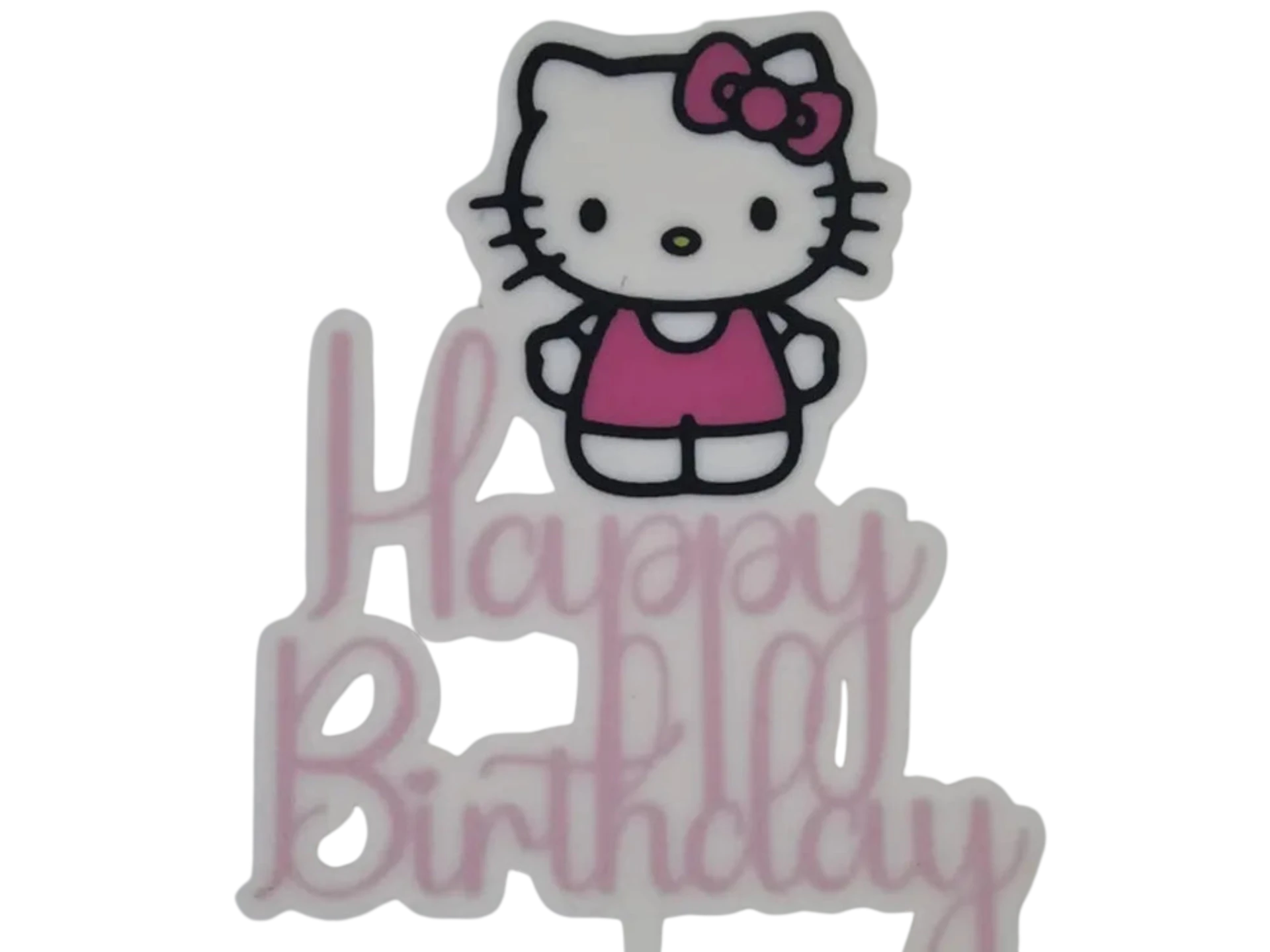Hello Kitty Happy Birthday cake topper