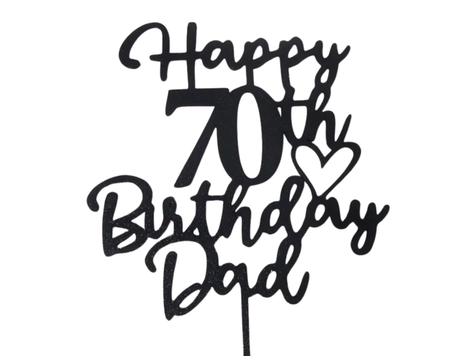 HAPPY 7OTH BIRTHDAY DAD  CAKE TOPPER