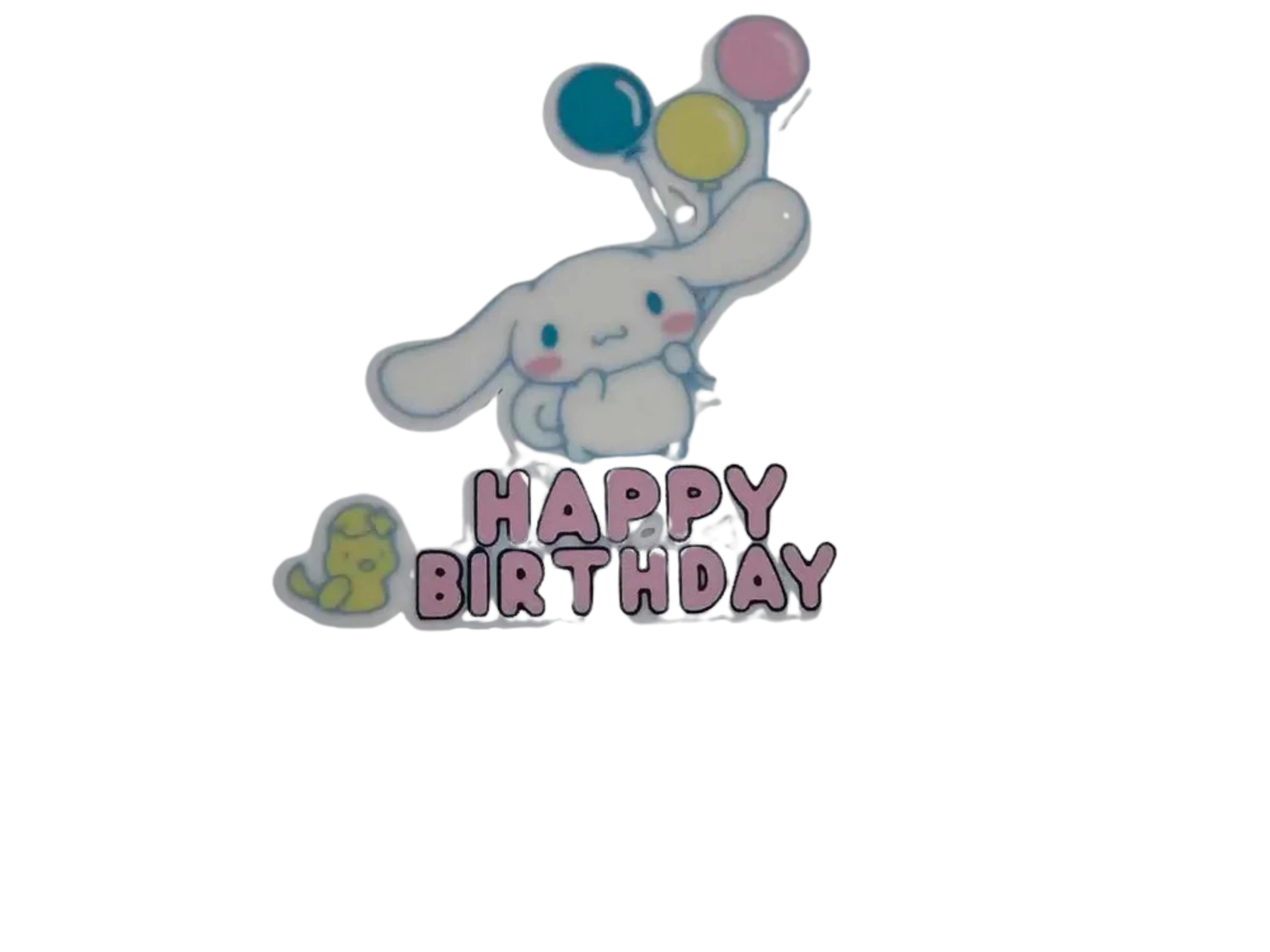 happy birthday cinnamon roll cake topper