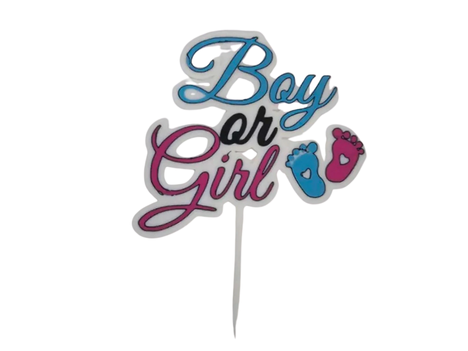 Gender Reveal cake topper boy or girl