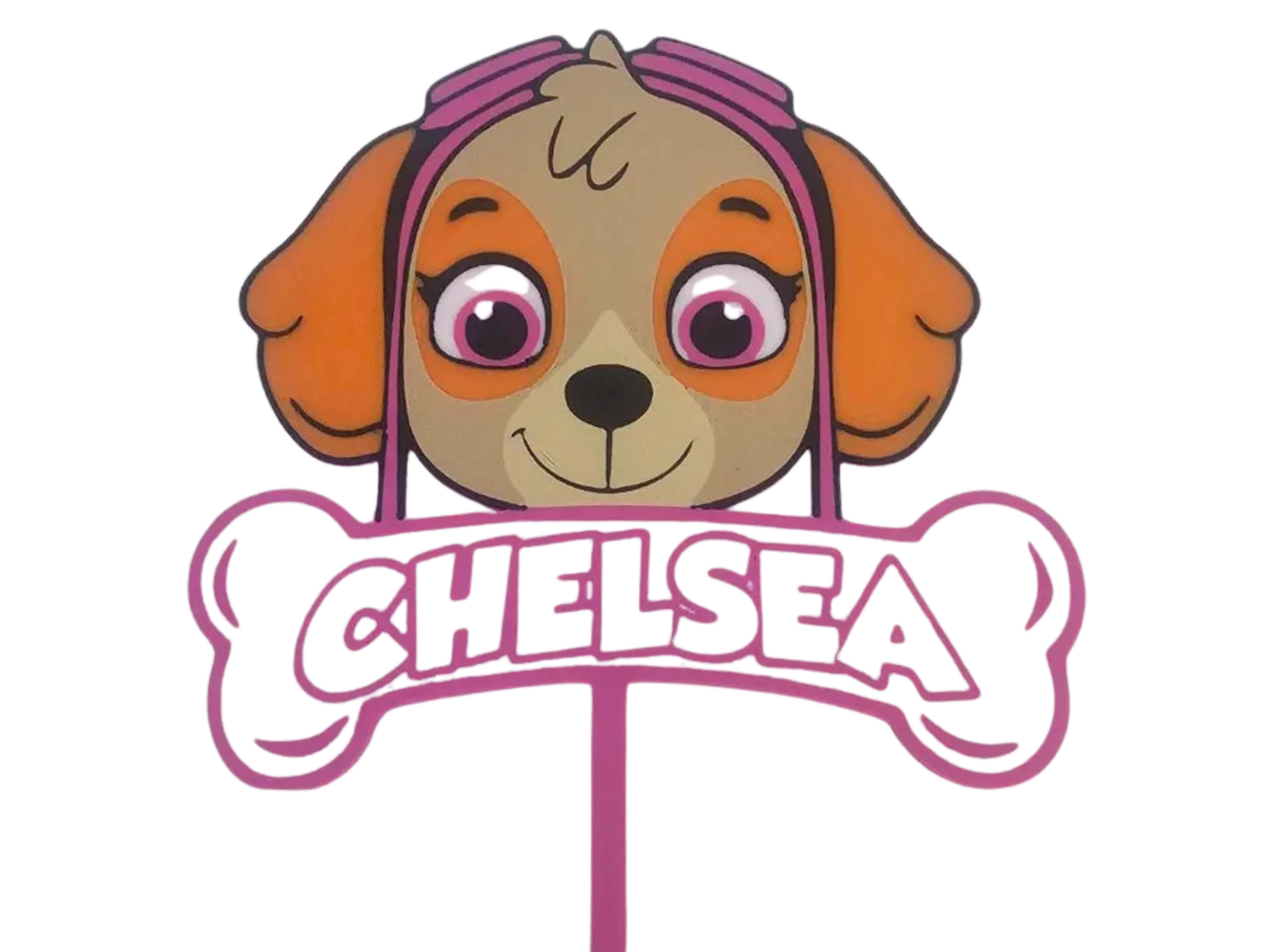 Skye Cake topper with name