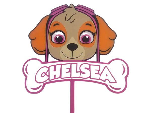 Skye Cake topper with name