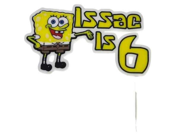 Spongebob cake topper Name and age