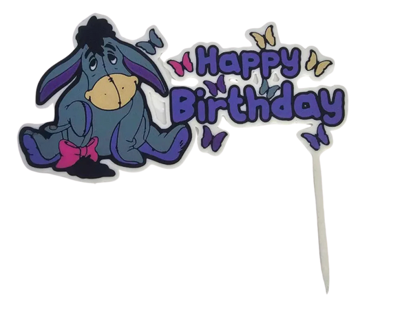 Eeyore Happy Birthday cake topper